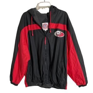 Georgia Bulldogs Vtg Essex Vinyl Windbreaker Waterproof Stadium Jacket XL